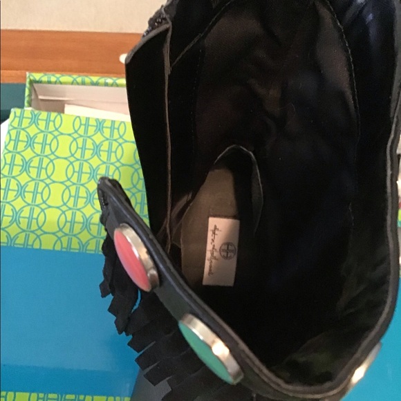 Hot on Hollywood black fringe boots - Picture 7 of 8